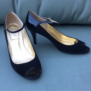 J Crew Cossette Mary Jane Peep Toe Heel Shoes